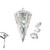 Filigree Cage Cone Pendulum - Herkimer Diamond Filigree Cage Cone Pendulum - Herkimer Diamond