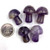 Carved Pocket Stone Mushrooms - Amethyst Dog Tooth (5)