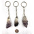 Mineral Keychains - Amethyst Chevron Rough Point (12) Mineral Keychains - Amethyst Chevron Rough Point (12)