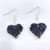Earrings - Amethyst Cluster Plated Heart