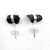 Stud Earrings - Rough Black Tourmaline