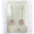 Thread Earrings - Rough Rose Quartz