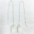 BACKORDER - Thread Earrings - Rough Selenite Slice