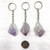 Mineral Keychains - Amethyst Angel Aura Rough Point (12) Mineral Keychains - Amethyst Angel Aura Rough Point (12)