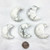Carved Pocket Stone Moons - Howlite (35 mm) (5)