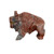 Carved Pocket Stone Bison - Assorted Onyx (3)