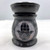 Oil Heater - Black Soapstone Hamsa with Lotus