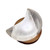 Bulk LED Wood Base with Selenite Moon Bowl