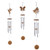 Assorted Inspirational Wooden Wind Chimes - Hummingbird, Dragonfly & Butterfly (Set of 6)