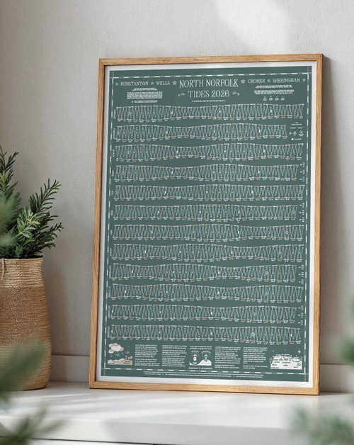 Tide Times Tables Hydrographical Chart North Norfolk, Cromer, Hunstanton, Blakeney, Wells Beach, Sheringham Designed by Sharon Lee Tide Times Tables Hydrographical Chart North Norfolk, Cromer, Hunstanton, Blakeney, Wells Beach, Sheringham Designed by Sharon Lee