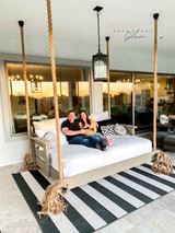DIY Porch Bed Swing at Modern Farmhouse Glam