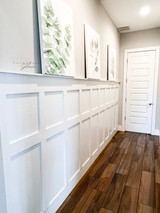 DIY Board and Batten in Hallway at Modern Farmhouse Glam Tutorial