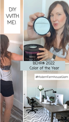 DIY Home Office Makeover at Modern Farmhouse Glam with BEHR® 2022 Color of the Year