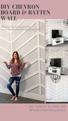 DIY Chevron Board and Batten Wall Tutorial, by Modern Farmhouse Glam