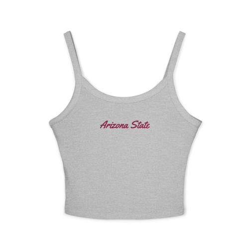 Arizona State Spaghetti Strap Tank Top — Women's Crop Campus Tee