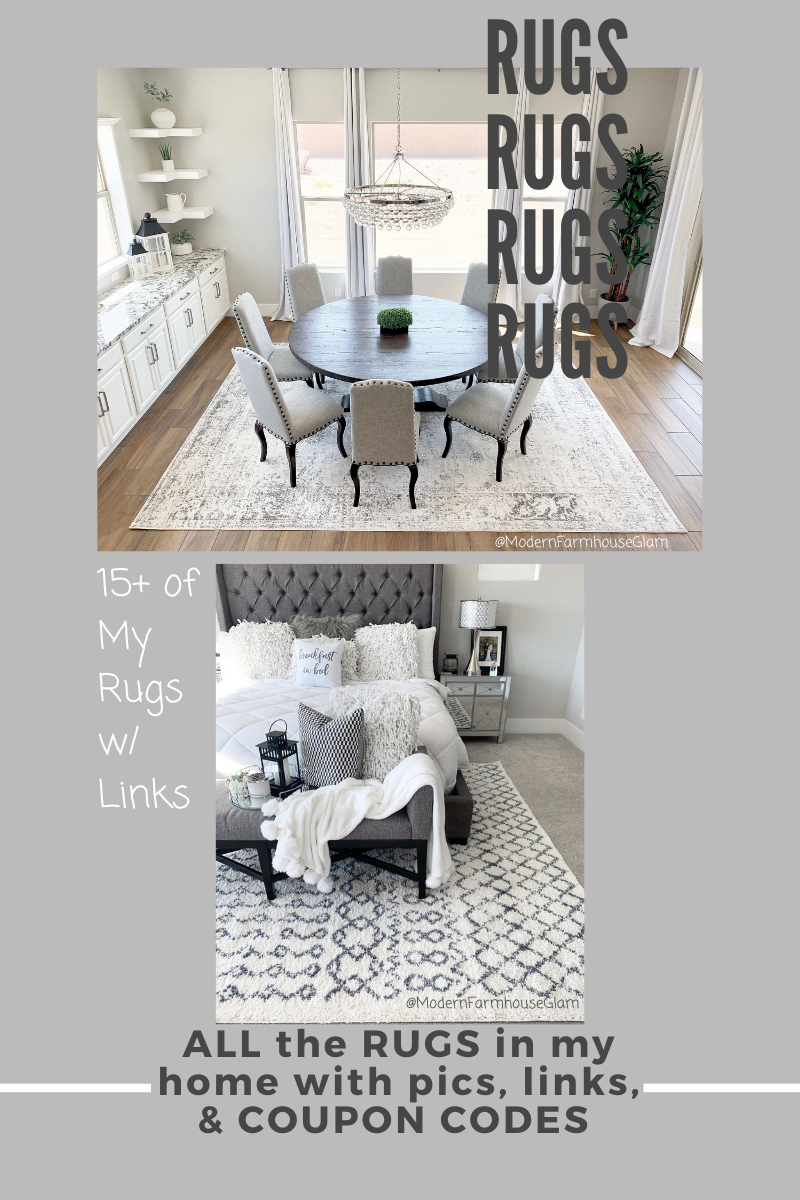 ALL of the RUGS in my HOME, with pics & clickable discounted links and/or Coupon Codes! Modern