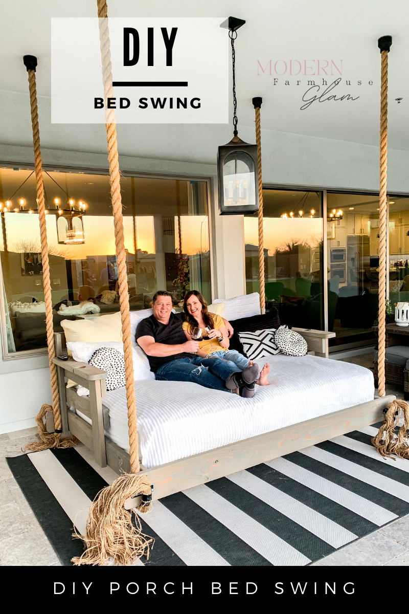 bed swing, porch swing, DIY Swing, outdoor projects, swing, queen size bed swing, floating swing, diy home