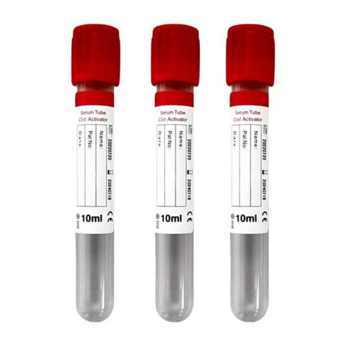 STRIVAC Vacutainer Blood Collection Tubes Clot Activator Red 6.0ml