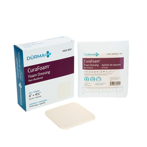 DYNAREX Curafoam Foam Dressings 4" x 4.25"