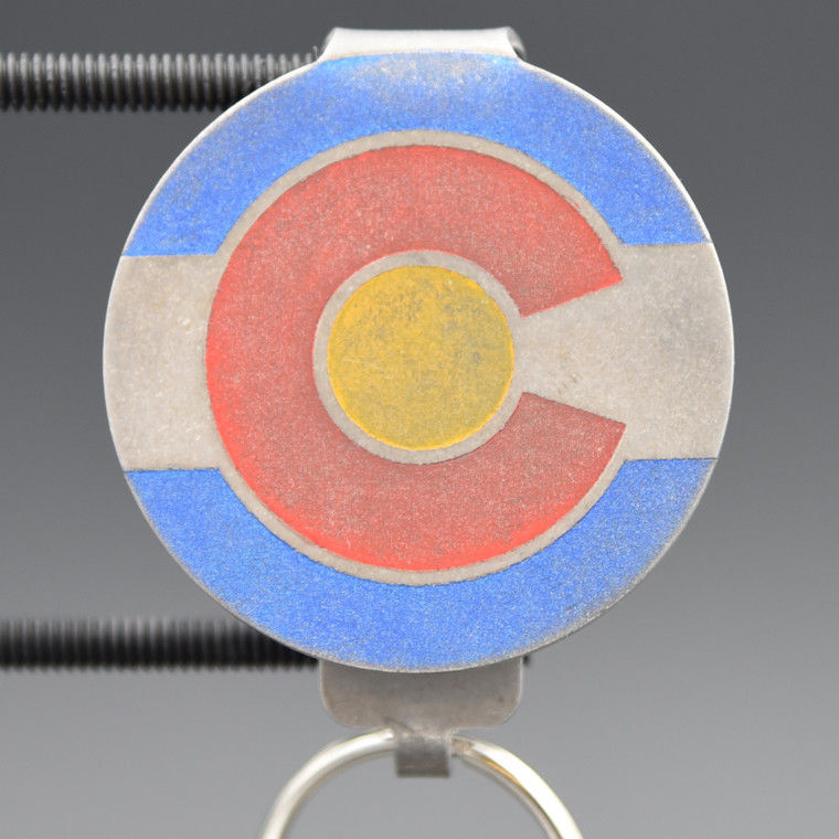 Colorado Flag Pocket Clip Keychain