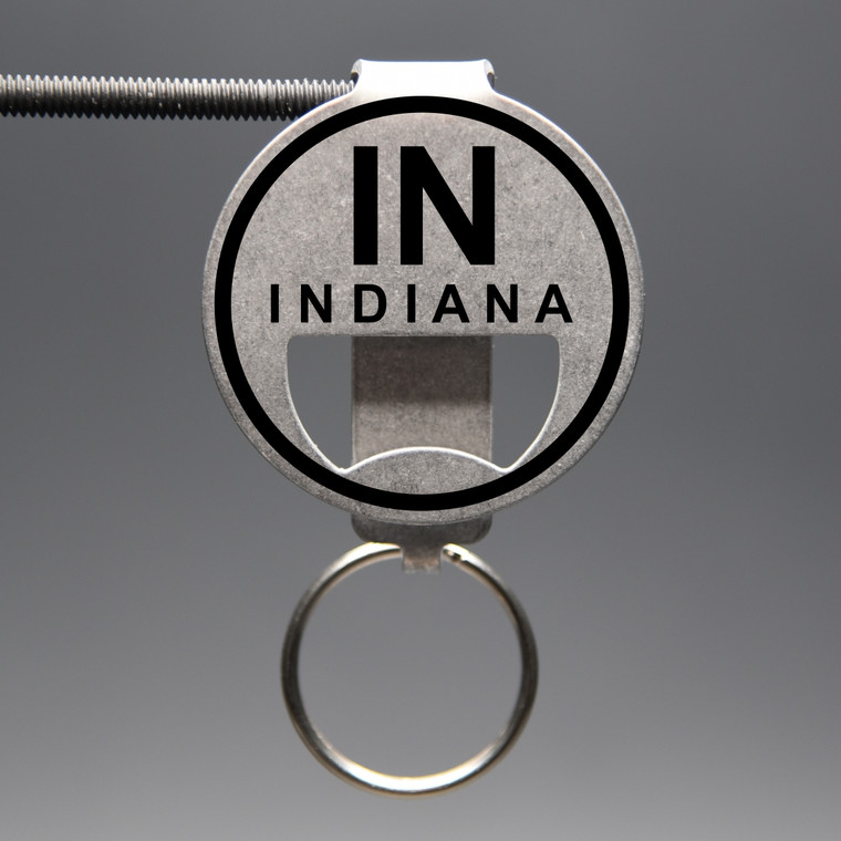 Indiana- IN Bottle Opener Keychain