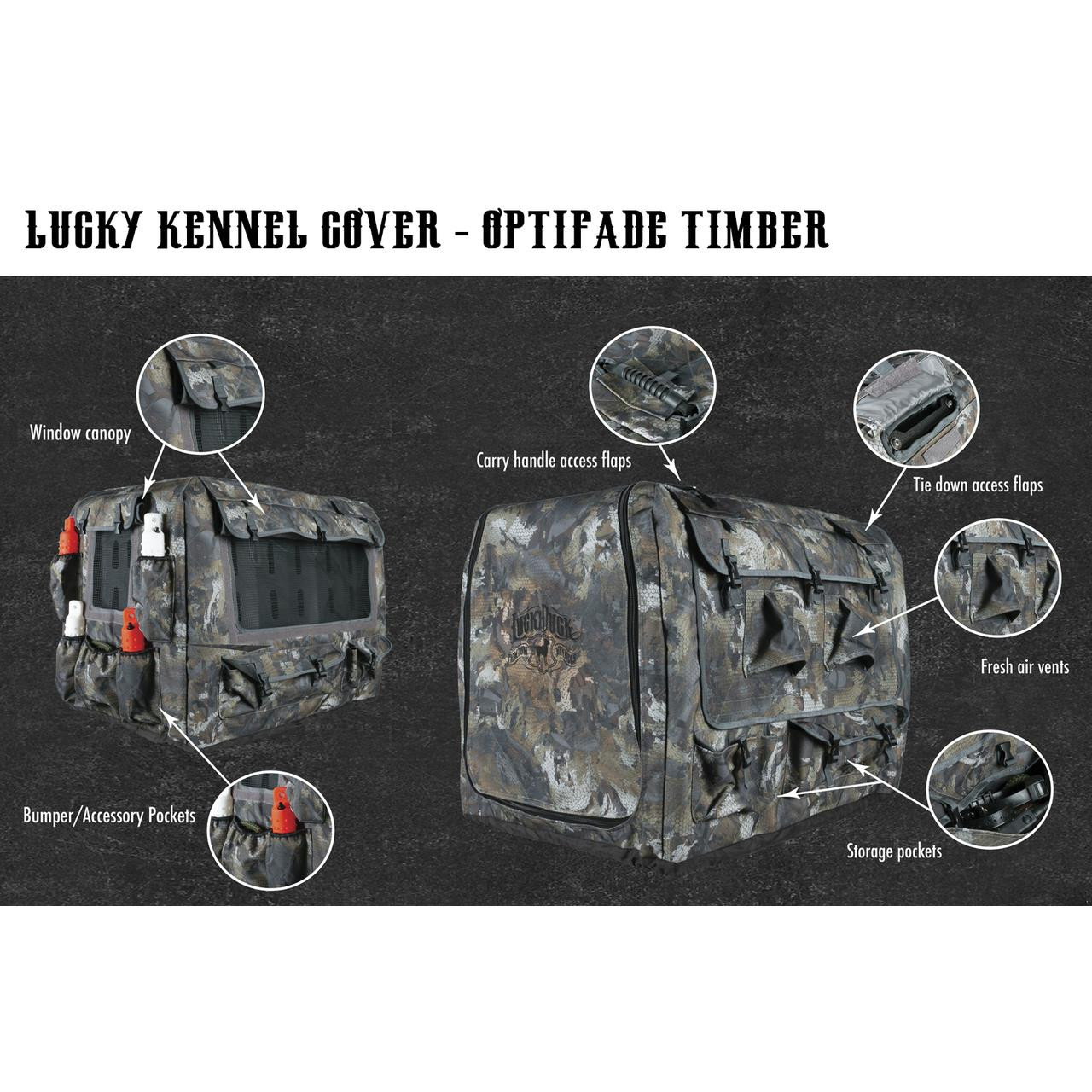 Lucky Duck Lucky Kennel Cover Intermediate - Optifade Timber