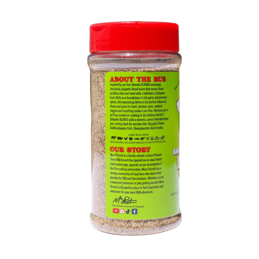 Meat Church Blanco Garlic Jalapeño Blend Seasoning 12oz - Presleys