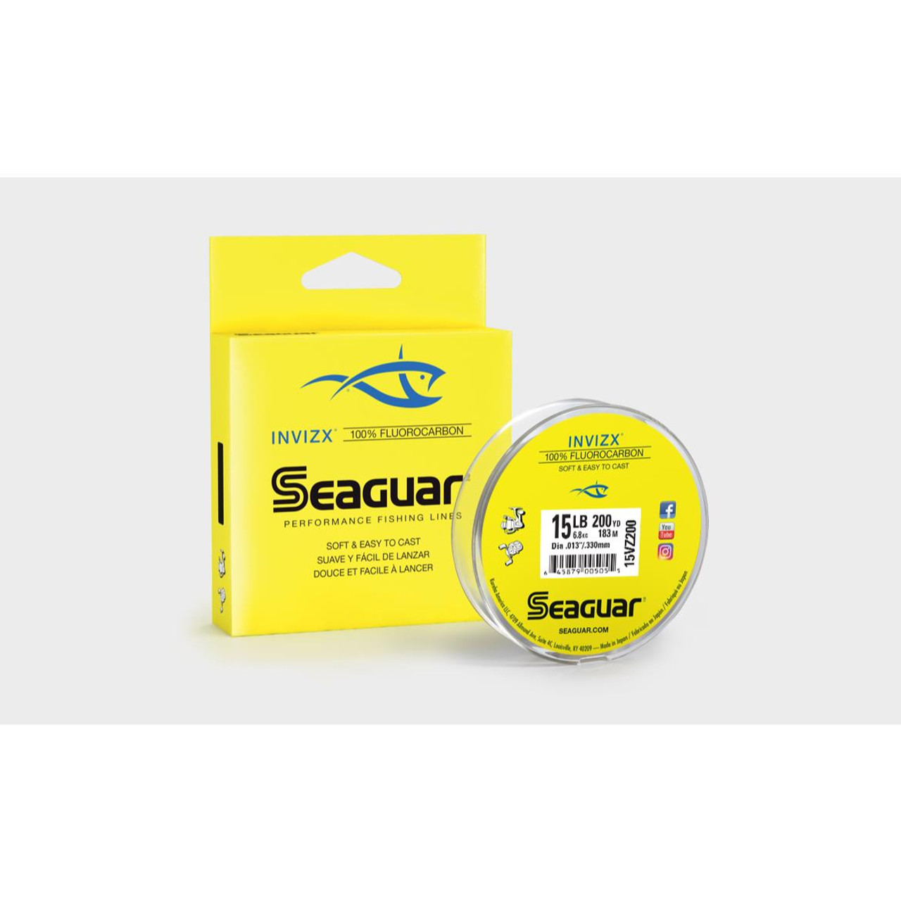 Seaguar Invizx 100% Fluorocarbon Fishing Line,  200 yds,  20lb Test