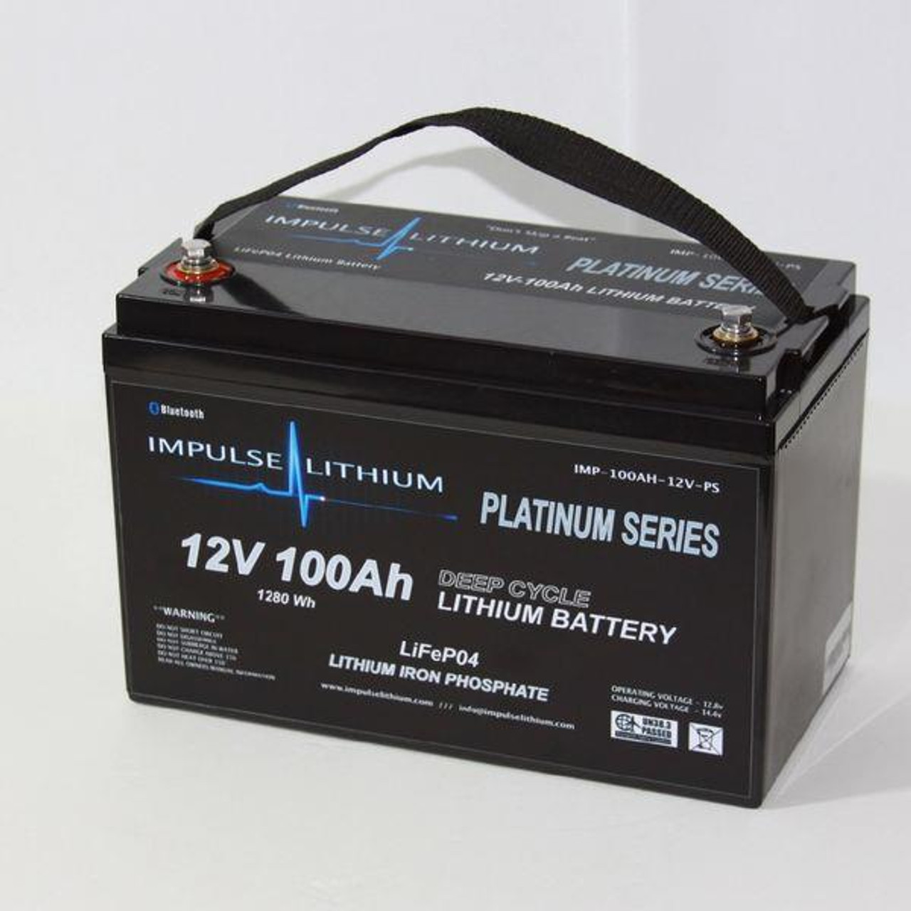 Impulse Lithium 12V 100AH Platinum Series Bluetooth LiFePO4 Battery Lithium  Ion