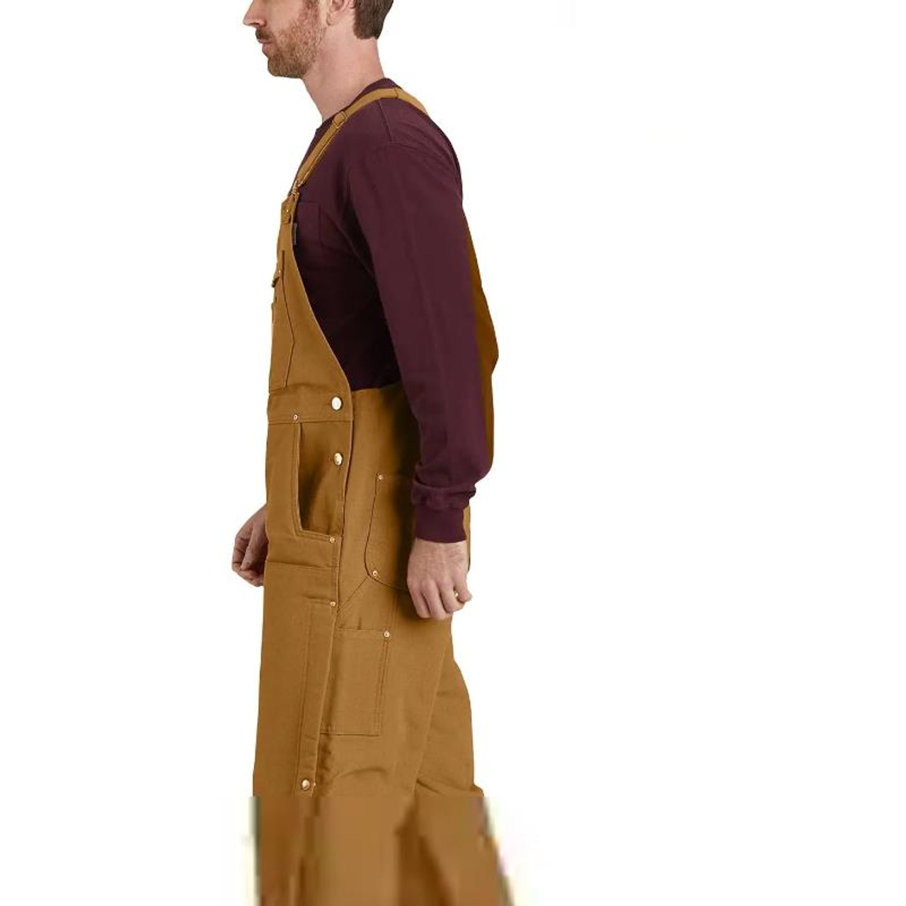 Carhartt Loose Fit Firm Duck Insulated Bib Overalls for Men