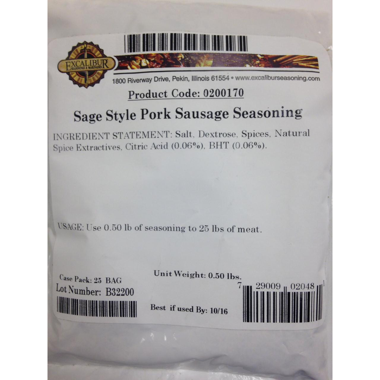 Excalibur Seasoning Sage Pork Sausage Seasoning Presleys Outdoors