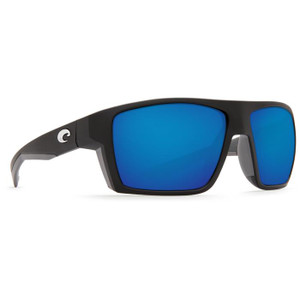 Costa Del Mar Bloke 580P - Matte Black/Matte Gray Frame - Blue Mirror Lens -