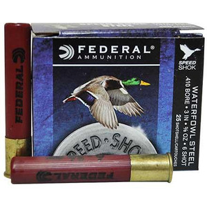 Federal Speed Shok Waterfowl Steel Loads 410GA 3" 3/8oz 6's Case - 250 RDS - 604544628234