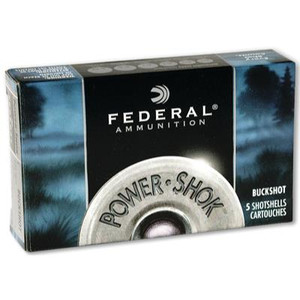 Federal Power-Shok 20 Gauge 3 Inch 1200 FPS 18 Pellets 2 Buck - 029465009809