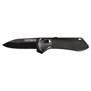 Gerber Highbrow Compact Knife Assisted Open Fine Edge Blade - Black - 013658157415