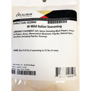 Excalibur Seasoning W Mild Italian Season .50 lb - 729009028197