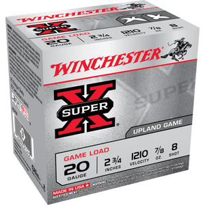 Winchester Ammo Super-X 20-Gauge 2.75" Shotshells - 8 Shot - 020892013445