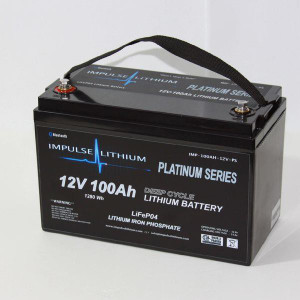 Impulse Lithium Platinum Series - 12v-100ah Lithium Iron Phosphate (LiFeP04) Bluetooth Battery - 400001694251