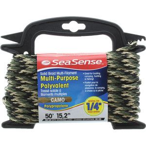 SeaSense Multi-Purpose Cordage Camouflage Diamond Braid - 1/4"x50' - 737765728992
