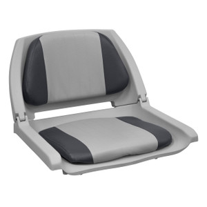 Wise Cushioned Molded Plastic Shell Fold Down Seat - Grey/Charcoal/Grey Shell -