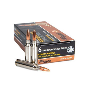 Sig Sauer Elite Copper Hunting 6mm Creedmoor 80gr 3300 fps - 798681614073