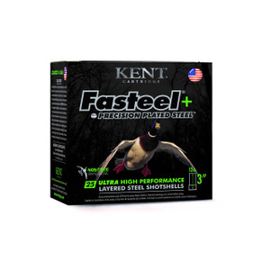 Kent Ammunition Fasteel+ Shotshells 12ga 3" 1-1/4oz - 250 round case - 656308116846