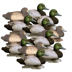 Higdon Outdoors Standard Bluebill Foam Filled Duck Floater Decoys 1 doz-19265 - 710617192653