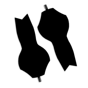 Lucky Duck Flocked Black & White Replacement Wings - 605093106235