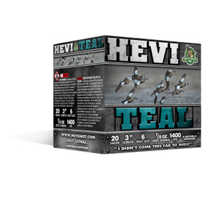 HEVI-Shot Hevi Teal Shotshells 20 gauge 3" 7/8oz 250 Round Case -