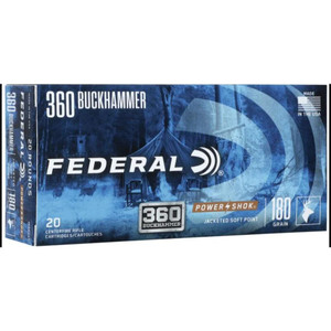 Federal Power-Shok Rifle Ammo 360 Buckhammer 180 Grain - 604544688276