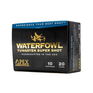 Apex Ammunition Waterfowl TSS Shotshells 20ga 3" 3/4oz #8 shot - 100 Round Case -