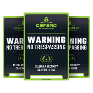 Tactacam Defend No Trespassing Signs 3pk -