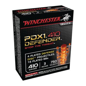 Winchester Ammo PDX1 Defender Ammunition For Personal Defense .410 Gauge 3 Inch 4 Discs 16 BBs 10 Per Box - 020892020344