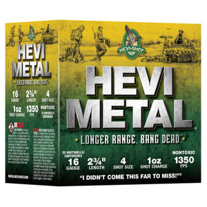 HEVI-Shot Hevi Metal LR Bismuth/Steel Waterfowl Shotshells 16 Gauge 2 3/4 in 1oz- 250 Round Case -